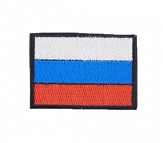 Термоаппликация "Флаг Россия" Черный