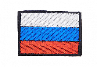 Термоаппликация "Флаг Россия" Черный